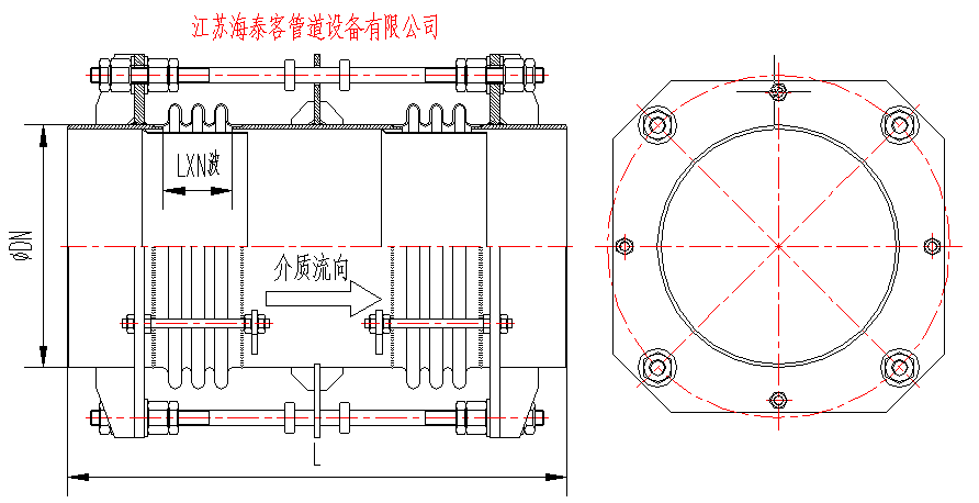 FL復式拉桿型膨脹節(jié)結(jié)構(gòu)