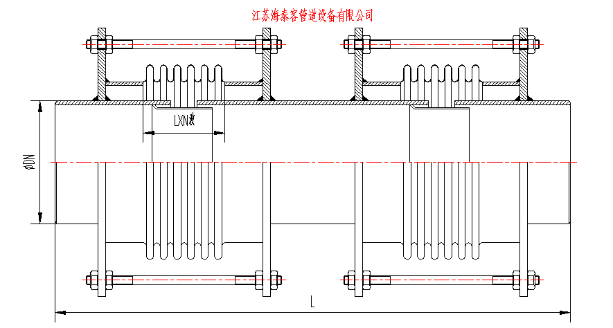 MS煤粉管道三向型膨脹節(jié)結(jié)構(gòu)